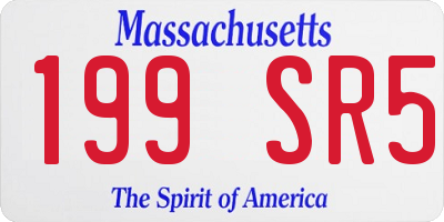 MA license plate 199SR5