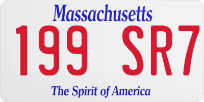 MA license plate 199SR7