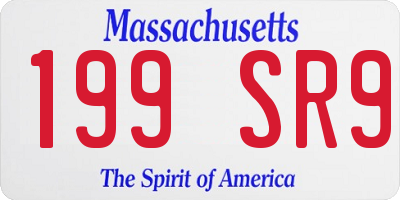 MA license plate 199SR9