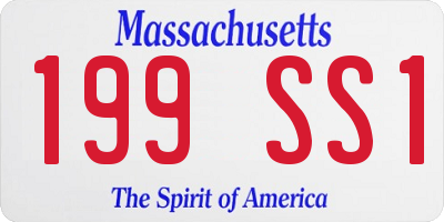 MA license plate 199SS1