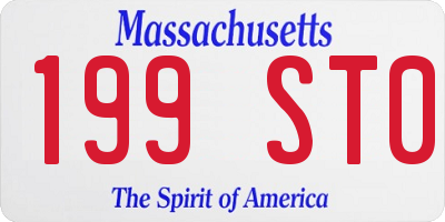 MA license plate 199ST0