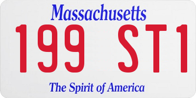 MA license plate 199ST1