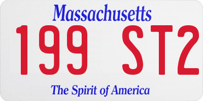 MA license plate 199ST2