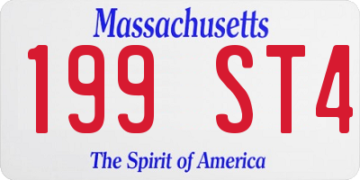 MA license plate 199ST4