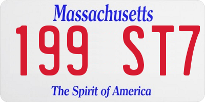 MA license plate 199ST7