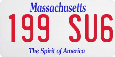 MA license plate 199SU6