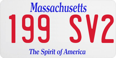 MA license plate 199SV2