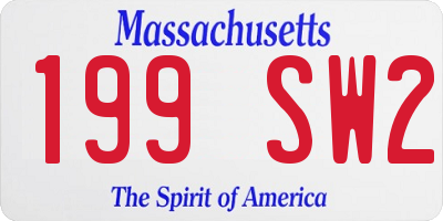 MA license plate 199SW2
