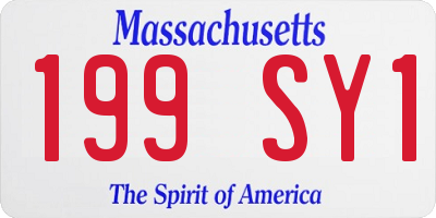 MA license plate 199SY1