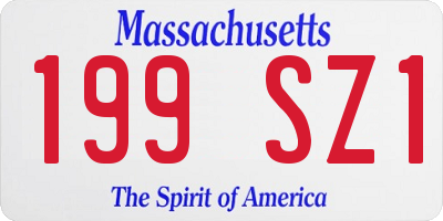 MA license plate 199SZ1