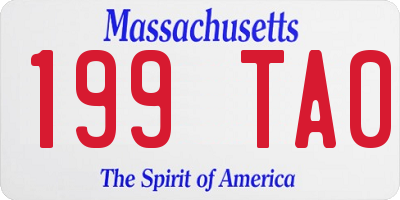 MA license plate 199TA0