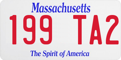 MA license plate 199TA2