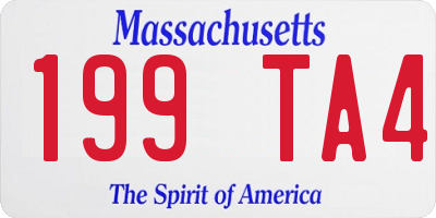 MA license plate 199TA4
