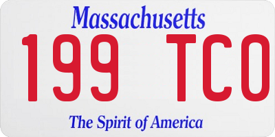 MA license plate 199TC0