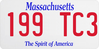 MA license plate 199TC3