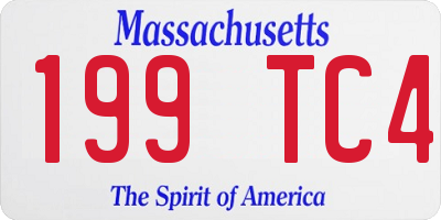 MA license plate 199TC4