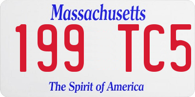 MA license plate 199TC5
