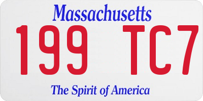 MA license plate 199TC7