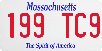 MA license plate 199TC9