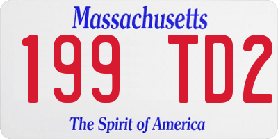 MA license plate 199TD2