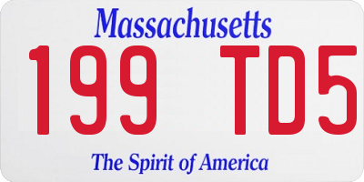 MA license plate 199TD5