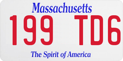 MA license plate 199TD6