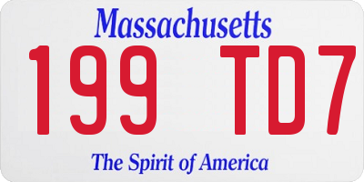 MA license plate 199TD7