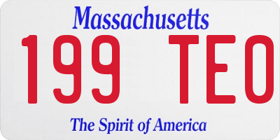 MA license plate 199TE0