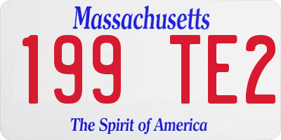 MA license plate 199TE2