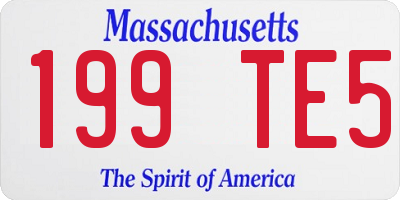 MA license plate 199TE5