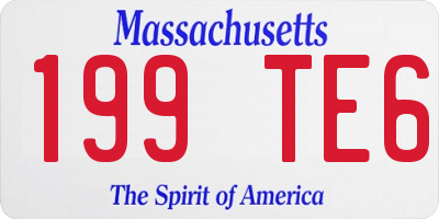 MA license plate 199TE6