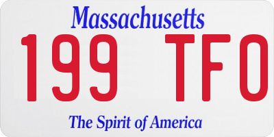 MA license plate 199TF0