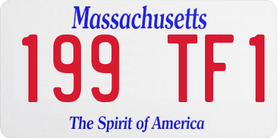 MA license plate 199TF1