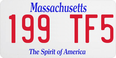 MA license plate 199TF5