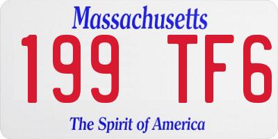 MA license plate 199TF6