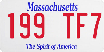MA license plate 199TF7