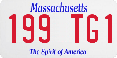 MA license plate 199TG1