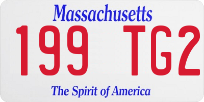 MA license plate 199TG2