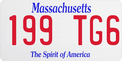 MA license plate 199TG6