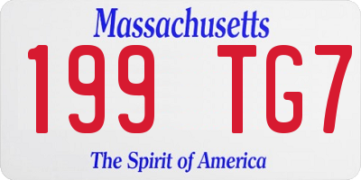 MA license plate 199TG7