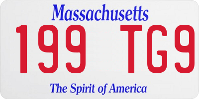 MA license plate 199TG9