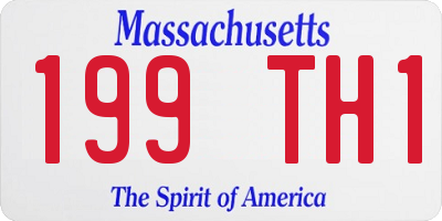 MA license plate 199TH1