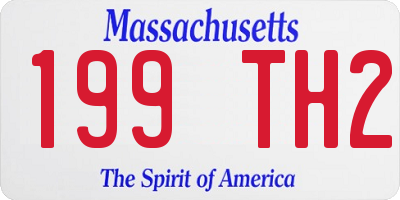 MA license plate 199TH2
