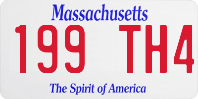 MA license plate 199TH4