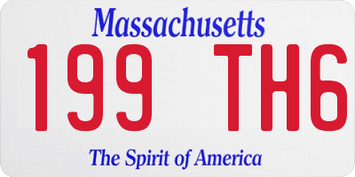 MA license plate 199TH6