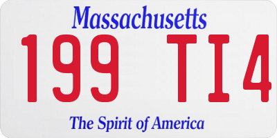MA license plate 199TI4
