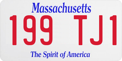 MA license plate 199TJ1