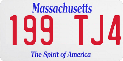 MA license plate 199TJ4
