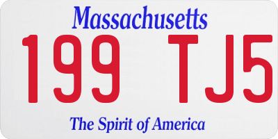 MA license plate 199TJ5
