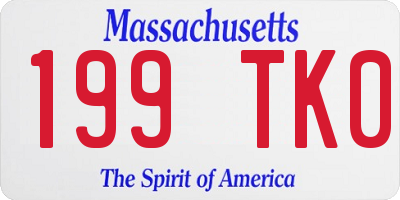 MA license plate 199TK0